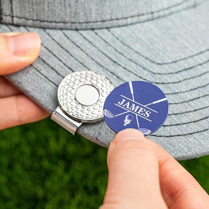 CALLIE Personalized Golf Ball Marker with Magnetic Hat Clip - Premium Golfer Accessory Gift