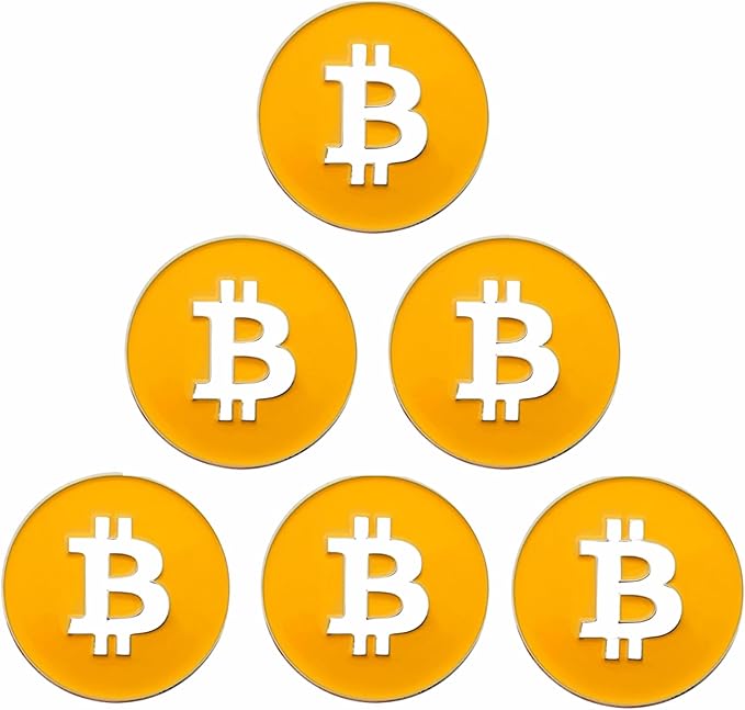 Bitcoin Golf Ball Markers Value Pack - Works with Most Hat Magnetic Clips and Divot Repair Tools Men and Women Golf Gift Accessories Funny Ball Mark Bulk Lot