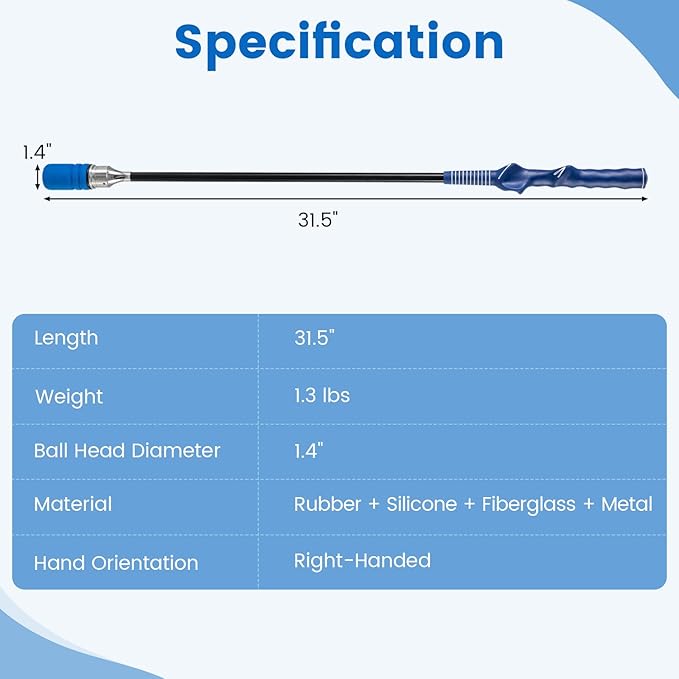 Tangkula Golf Swing Trainer, Click Stick Swing Training Aid for Speed, Flexibility, Balance, Tempo & Strength, Golf Swing Rhythm Correction with Click Sound, Weight Golf Warm-up Practice Tool