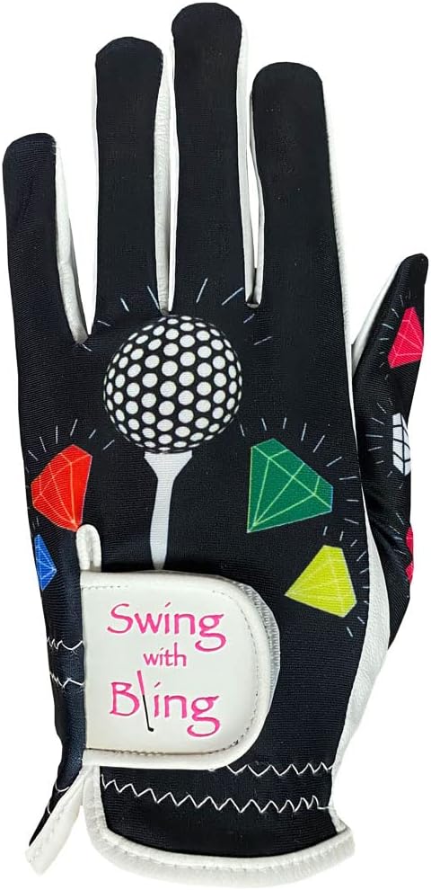 Giggle Golf Women's Golf Glove - Adjustable Strap, Left Hand Gloves for Women
