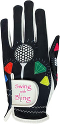 Giggle Golf Women's Golf Glove - Adjustable Strap, Left Hand Gloves for Women