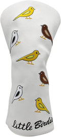 Golf Club Head Covers Birdie Driver Headcovers Fairway Wood Covers Hybrid Cover Elegant Embroidery Premium Leather Golf Mallet Blade Putter Cover