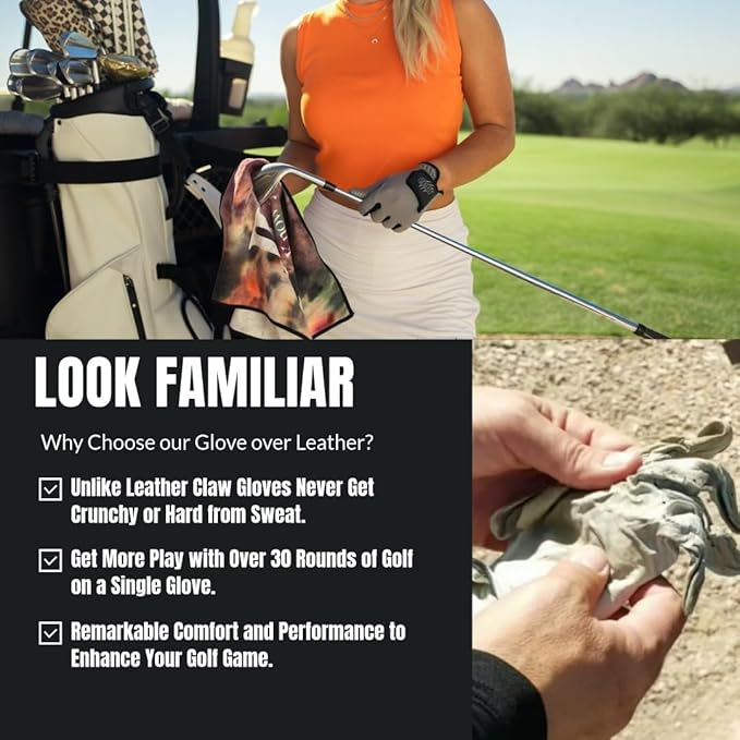 CaddyDaddy Claw Golf Gloves for Women | Flex-Mesh Design for Cool Ventilation | Lasts 3-5 Times Longer Than Leather | Silicone-Web Coating for Maximum Grip | 100% Machine-Washable
