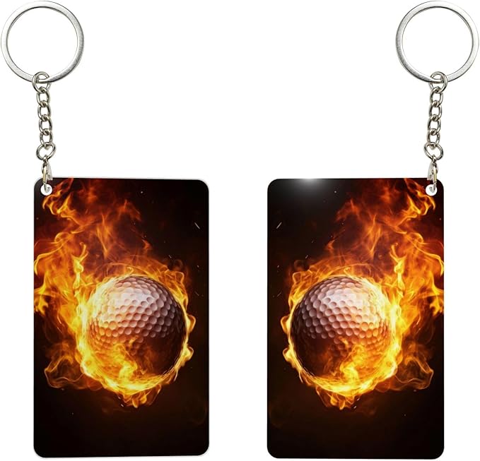 Keychain - Rectangular Acrylic Keychain Daily Key Ring Car Key Fob Holder 2X3 Inch