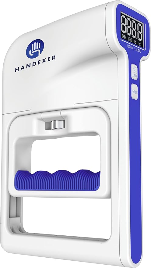 Grip Strength Tester 265lb/120kg, Digital Hand Dynamometer FDA Registered with Backlit LCD for Grip Strength Testing and Training