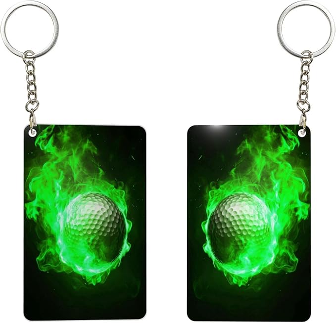 Keychain - Rectangular Acrylic Keychain Daily Key Ring Car Key Fob Holder 2X3 Inch