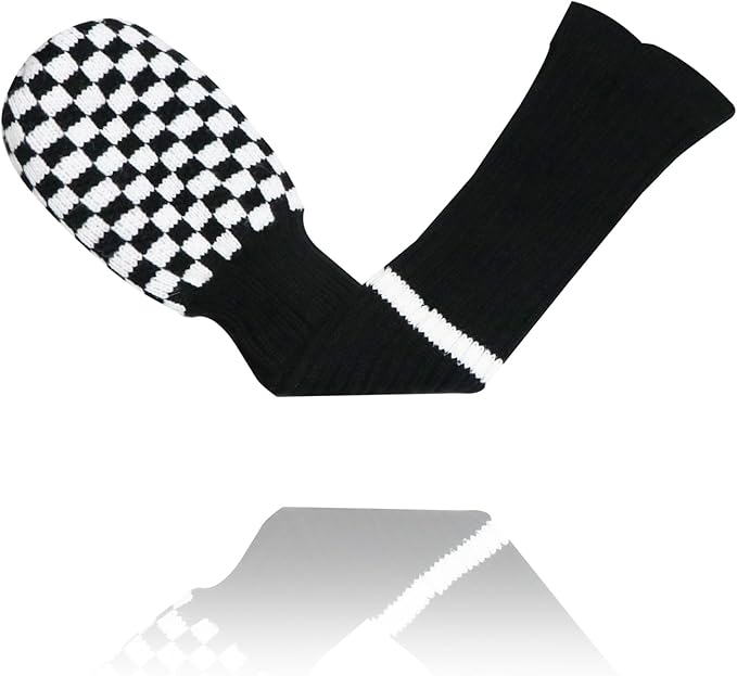LeFeng 3Pcs Golf Club Covers, Knitted Golf Club Covers for 460cc Driver Fairway Woods and Hybrid