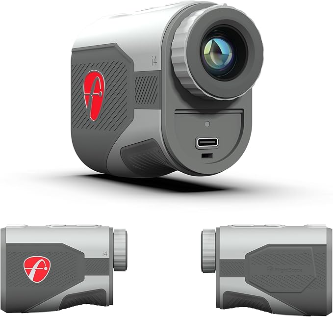 FlightScope i4 Golf Rangefinder with 6X Magnification, 1,000 Yard Range, Built-in Magnet | Combines GPS, Local Conditions, Slope and your Swing Data for Personalized Smart Gapping Club Recommendations