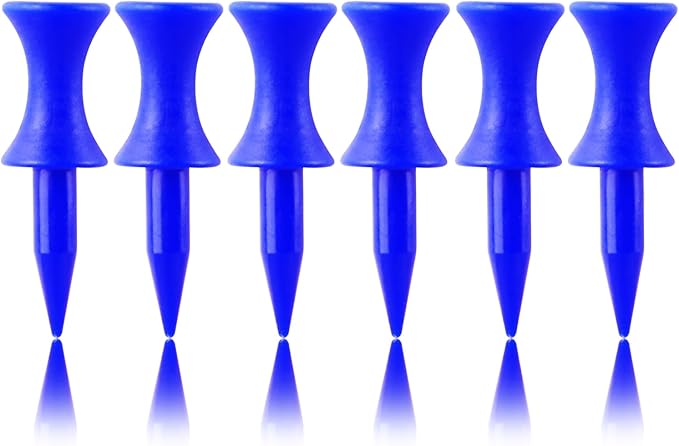 FINGER TEN Plastic Golf Castle Tees Step Down Unbreakable Mixed or Same Height Value 100 Count, 2 3/4, 2 1/4, 2, 1 3/4, 1 1/2 Inch Length Colorful for Practice