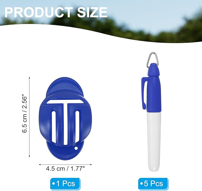 PATIKIL Golf Ball Line Marker Tool, Golf Ball Alignment Marking Tool Golf Ball Liner with Line Marker Stencil for Ball Markers