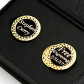 Free Engraving - 2 Sets of Golf Ball Markers with Hat Clip, Premium Golf Gifts for Men by Womens