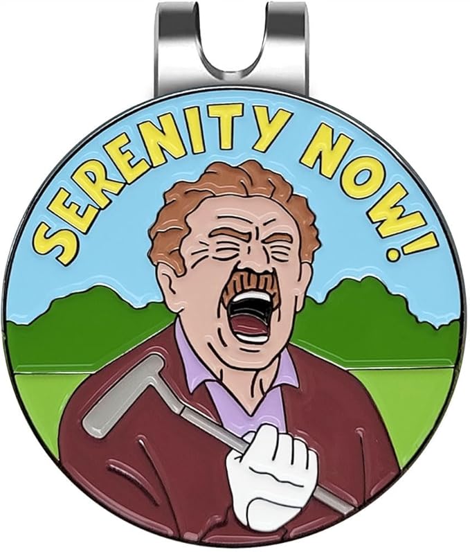 Pinsanity Funny 'Serenity Now!' Golf Ball Marker and Hat Clip