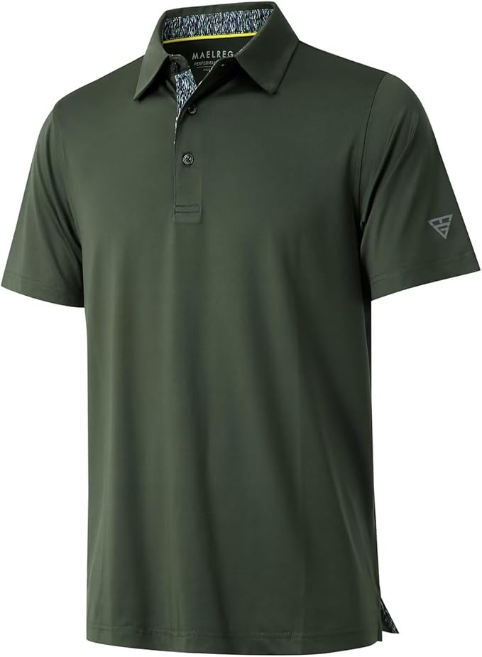 Mens Polo Shirts Short and Long Sleeve Casual Solid Stylish Dry Fit Performance Designed Collared Golf Polo Shirts for Men