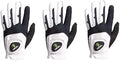 HIRZL GRIPPP FIT Ladies Golf Gloves – All Weather Womens Golf Glove (White/Black) | Kangaroo Leather & Lycra | Ultimate Grip/Wet or Dry | Breathable, Stretch Fit, Sweat Absorbent (Pack of 3)