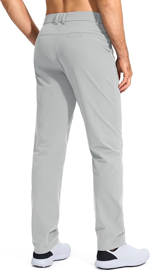 Pudolla Men's Golf Pants Stretch Work Dress Comfy Pants 30"/32"/34" Lightweight Quick Dry Casual Slacks Trousers with Pockets