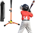 Kids Baseball Tee, 20.87 to 31.29 Inches Batting Tees for Baseball with Carry Bag, Portable Stable Baseball Tees for Hitting, Tripod Tanner Tee for Baseball Practice Stand Aged 3-8 Years