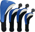 Golf Head Covers for Fairway Woods Driver Hybrids 5 Pieces Nylon Mesh Sports Fan Golf Club Headcovers-Golf Accessories for Men Women.