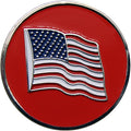 USA Flag Golf Ball Marker with USA Flag Hat Clip