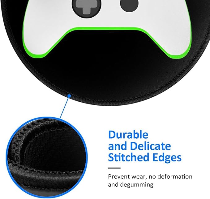 Mouse Pad, Video Games Mouse Pads for Desk, Stitched Edge Mousepad with Non-Slip Rubber Base, Gaming Mouse Mat for Computer Laptop Home Office