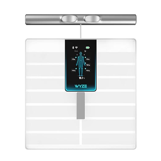 Wyze Scale Ultra BodyScan Smart Scale with Handle – Wi-Fi & Bluetooth Body Composition Scale for Weight, BMI, Body Fat, Muscle Mass, and Segmental Measurement, White