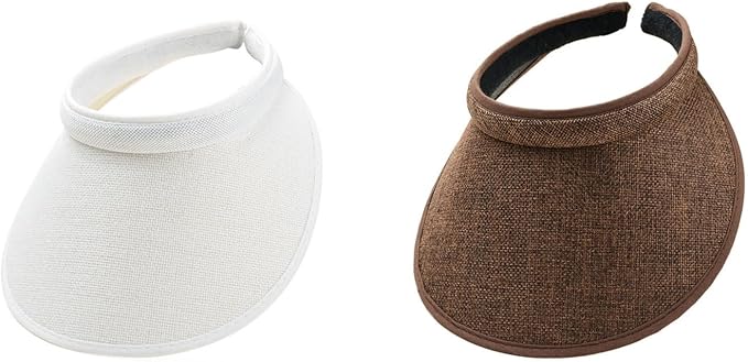 Cloth Covered Slip-On Visor for Women, Adjustable Cap Sports Sun Visors for Men