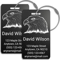 Personalized Luggage Tags for Suitcases – Custom Metal Name Tag for Travel, Golf Bag, and Baggage – Durable Aluminum Luggage Name Tags (Pack of 2)
