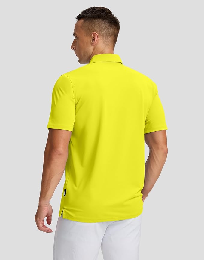 Men's Golf Shirts Dry Fit Moisture Wicking Performance Short Sleeve Collared Polo Shirts for Casual Athletic Business
