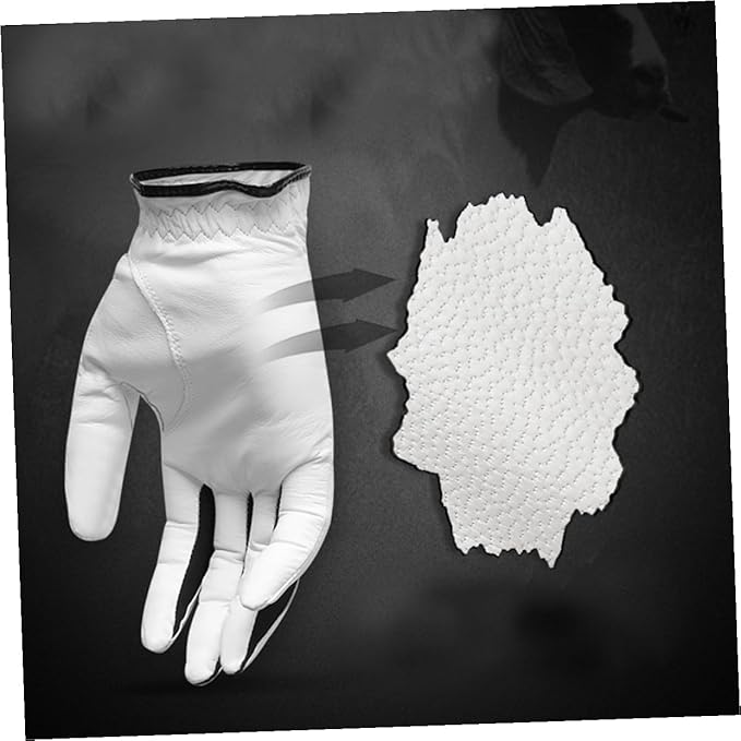 Kisangel Men's Left Hand Golf Glove Synthetic and Premium Cabretta Leather Reinforced Grip Breathable Moisture-Wicking Flexible for All Weather Conditions
