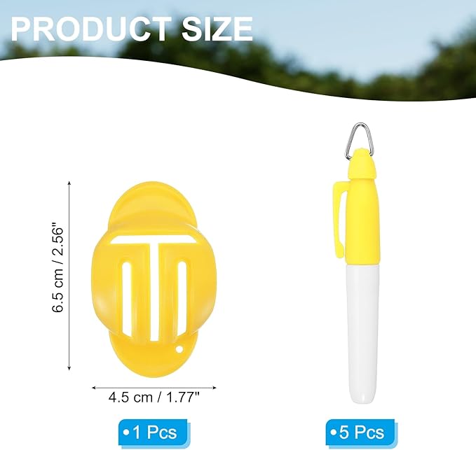 PATIKIL Golf Ball Line Marker Tool, Golf Ball Alignment Marking Tool Golf Ball Liner with Line Marker Stencil for Ball Markers