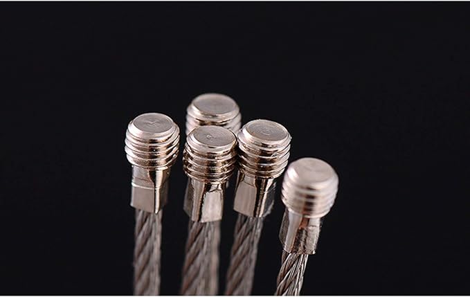 100pcs Stainless Steel Wire Keychains Aircraft Cable Cable Key Ring for Hanging ID Tags or Luggage Tags,6.3 inch 2mm
