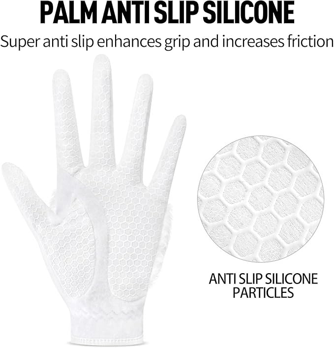 Women's Golf Gloves, Plush Thickened Imitation Rabbit Fur, Warm, Comfortable, Non-Slip