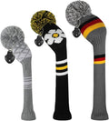 Scott Edward Knit Golf Head Covers for Woods Set of 3 Fits Well Driver(460cc) Fairway Wood and Hybrid(UT) The Perfect Change for Golf Bag