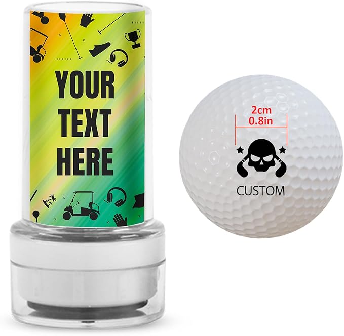 Custom Golf Ball Stamps Personalized Self-Ink Long Lasting Golf Ball Markers Customizable Funny Case Icon Sticker Golf Ball Stamper