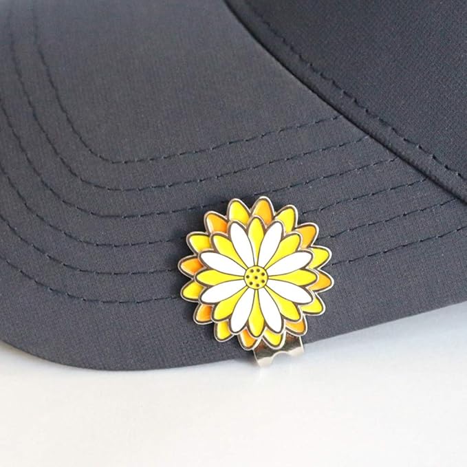 Flower Golf Ball Marker with Golf Hat Clip for Your Friend