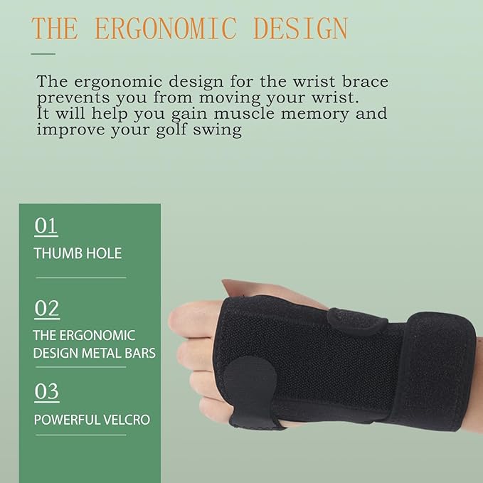 WIGERLON Golf Wrist Brace for Keeping Wrist Straight,Golf Wrist Training Aid for Men and Women,Wrist Hinge Golf Wing Trainer,Golf Wrist Hinge Trainer to Correct Wrist’s Angle
