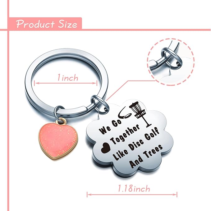 Disc Golf Gifts For Disc Golf Lover Player Keychain Ultimate Frisbee Gifts Golfing Coach Jewelry