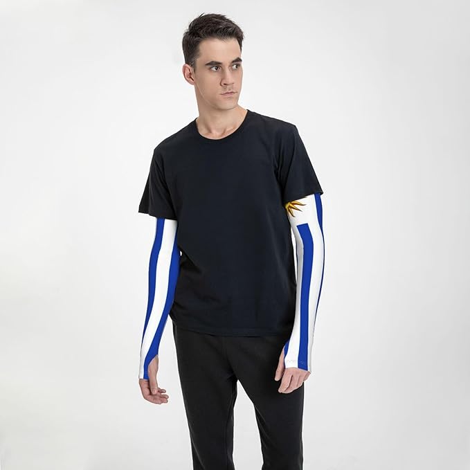 Cute Flag Arm Sleeves Cooling Sun Protection Sports Flag Sleeves for Men Women