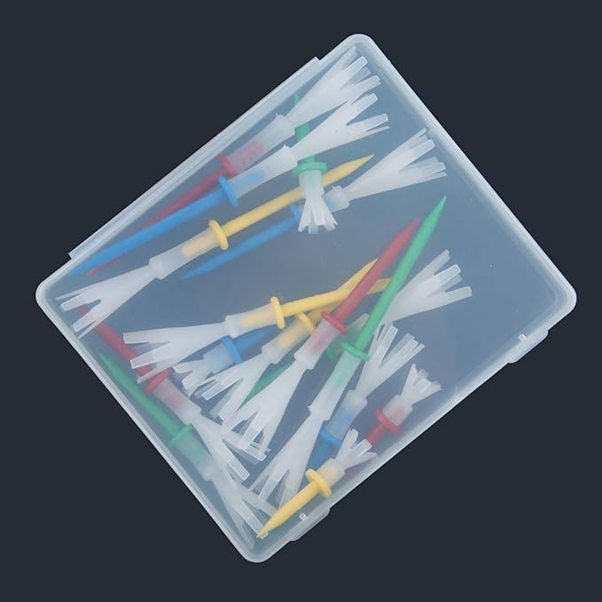 ABOOFAN 16pcs Golf Tees Portable Useful Practical 4 More Yards Plastic Golf Tees 4 More Yards for Outside Home