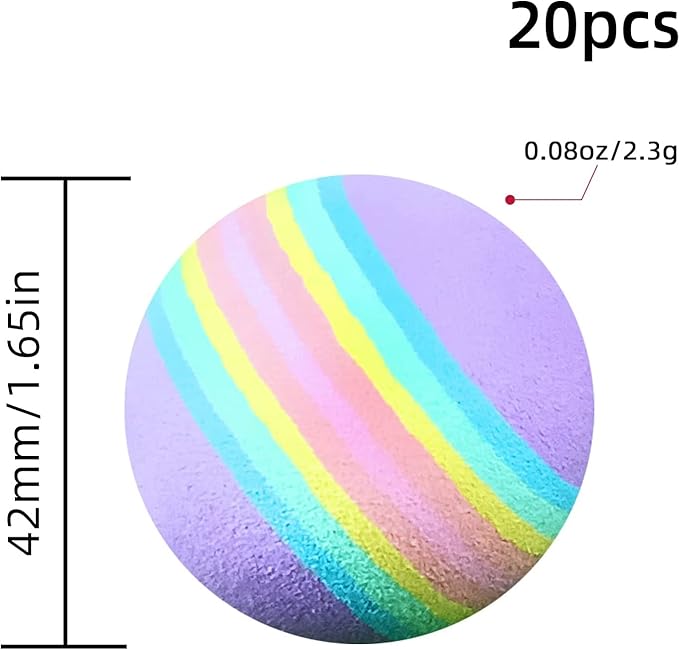 Scott Edward Air Golf Practice Balls, Bright Multicolor and Lightweight Sponge Ball, 20 Pieces, Golf Training Indoor and Outdoor, for Backyard Hitting Mat, Soft for Children, Pets