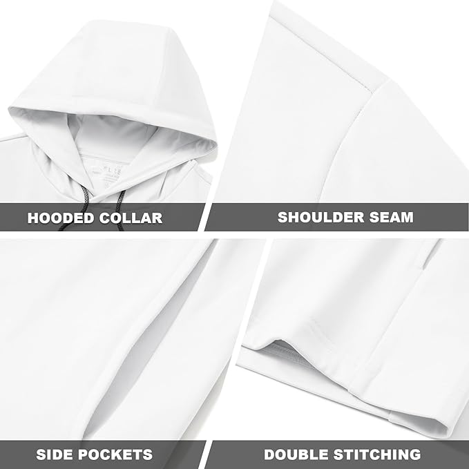 Hoodies for Men Golf Fleece Hooded Sweatshirts Dry Fit Athletic Lightweight Casual Midlayer Mens Hoodies Pullover