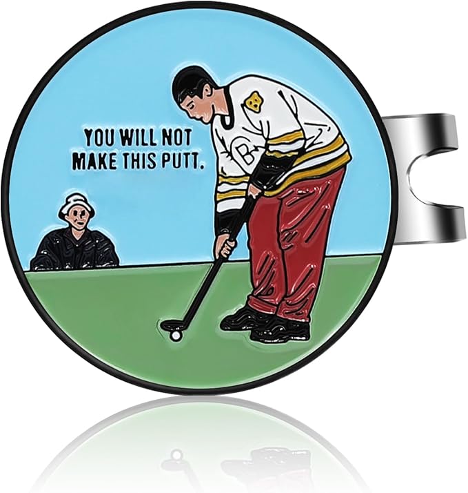 Enamel Golf Ball Marker with Magnetic Hat Clip - Funny Golf Accessories - Great Gift for Golf Lovers