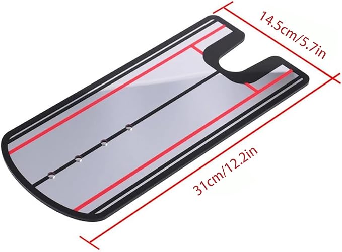 Golf Putting Mirror with Alignment Lines & Putter Gate - Putting Training Aid for Indoor/Outdoor Practice, Boost Accuracy for Beginners