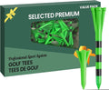 Golf Tees Plastic Unbreakable 60 Pack 2 3/4 or 3 1/4 Inch with 20 More Short Tees 1 1/2 Inch Red Green Pink