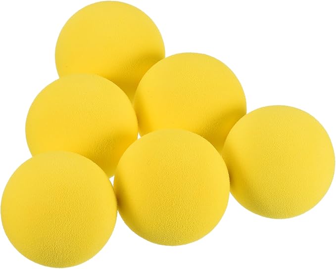 YOKIVE 20 Pcs Golf Foam Ball, Sports EVA Sponge Balls Exercise Flight Swing Practicing for Indoor Golf Training(Yellow, 42-mm)