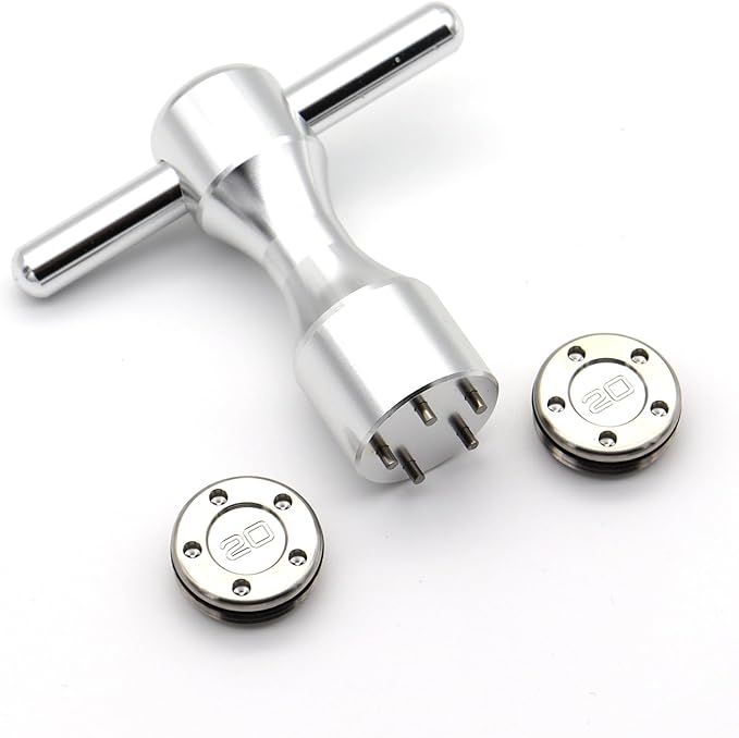 MOTONG 2 x 20g Custom Weights + Wrench for Titleist Scotty Cameron Newport, Button Back, My Girl, Select GoLo, Select Mid & Long, California, Kombi & Futura X (Silver)