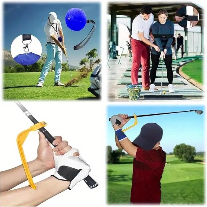 3-Piece Golf Swing Trainer Set - Arm Band, Impact Ball & Posture Aid - Boost Skills for All Levels
