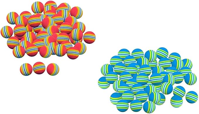 50-Piece EVA Foam Practice Golf Balls, Soft Elastic Indoor Training Balls for Swing Exercises