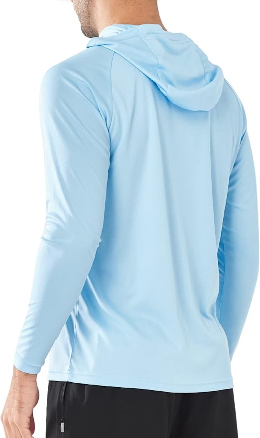 NORTHYARD Men's UPF 50+ Hoodie Shirts Long Sleeve Sun Protection Fishing Swim Beach UV SPF Rash Guard Quick Dry Lightweight