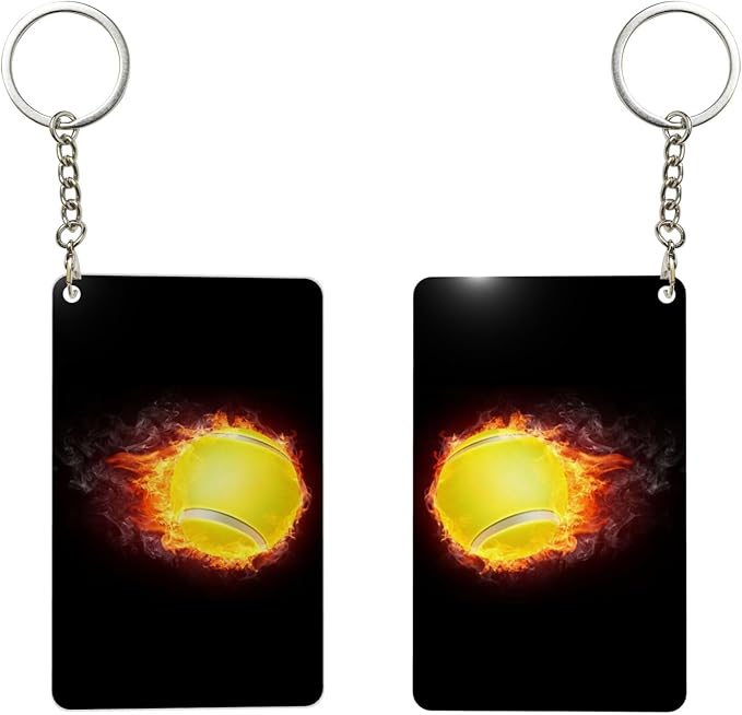 Golf Keychains Rectangular Acrylic Keychain Daily Key Ring Car Key Fob Holder 2X3 Inch