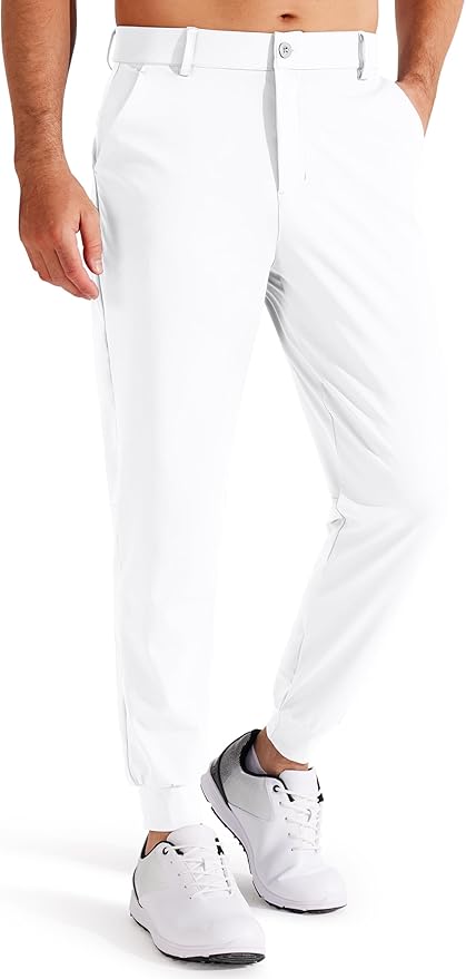 Libin Men's Golf Pants Joggers Lightweight 3 Pockets Slim Fit Soft Stretchy Tapered Work Dress Athletic